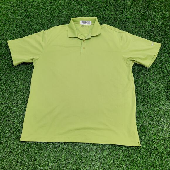 NIKE Preppy Golf Polo Shirt XL 24x30 Green Fit-Dry - Picture 1 of 11